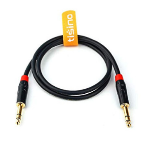 TISINO 1/4 inch TRS Cable, Heavy Duty 6.35mm Male to Male Stereo Jack Balanced Audio Path Cord Interconnect Cable - 10 feet/3 Meters